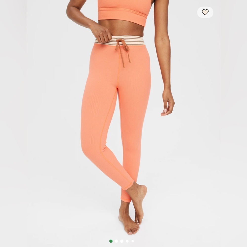 Aerie Offline Ribbed Drawcord Leggings, Picante, Small